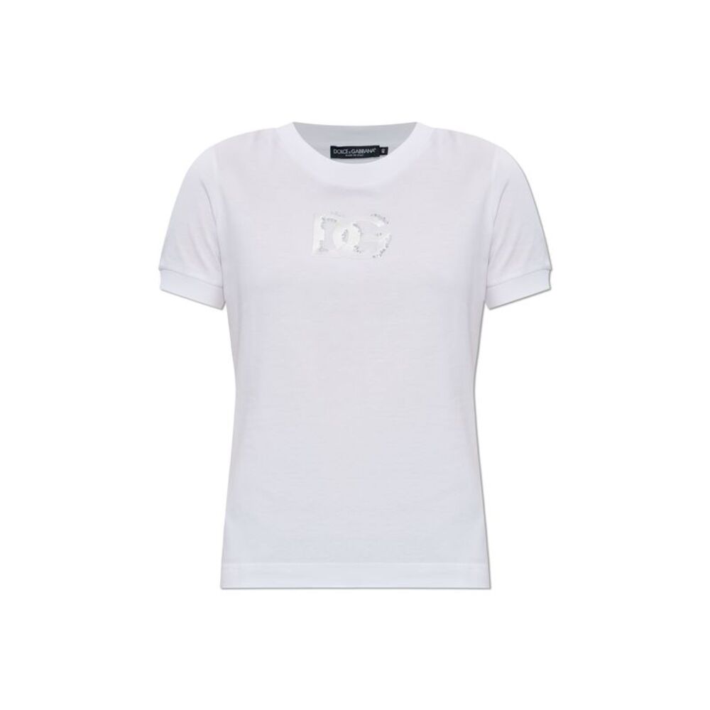T-shirt with a shimmering logo